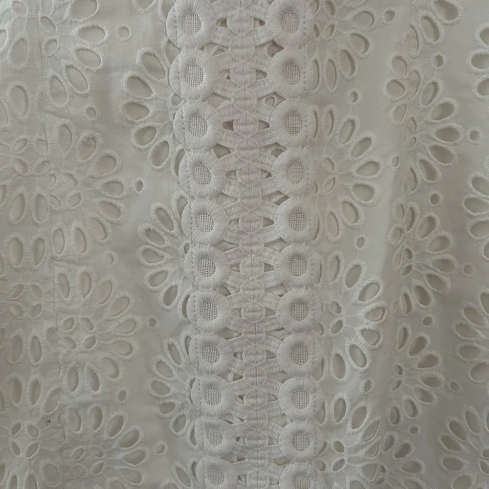 Lilly Pulitzer White Pinwheel Eyelet Shelli Cotton Dress Size 8 - Picture 5 of 10